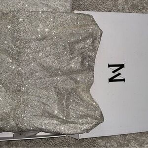 Meshki Glittering Silver and White Dress